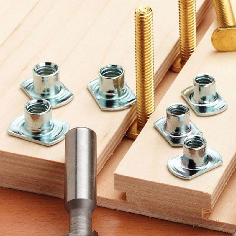 Sliding T-Nuts - 10 Pack - Thread Size:1/4"-20 TPI